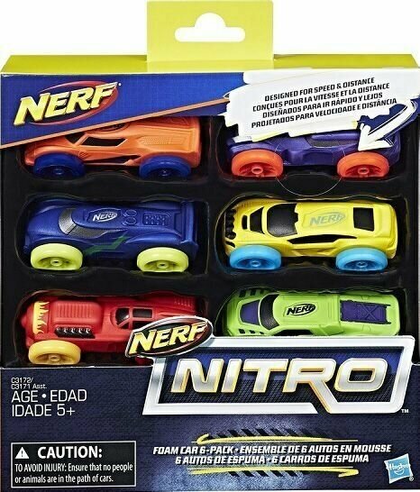 Hasbro Nerf - Машинки Нитро, 6 штук