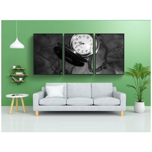 фото Набор модулных постеров для интерьера "смотреть, карманные часы, часы" 60x90 см. в тубусе, без рамки lotsprints