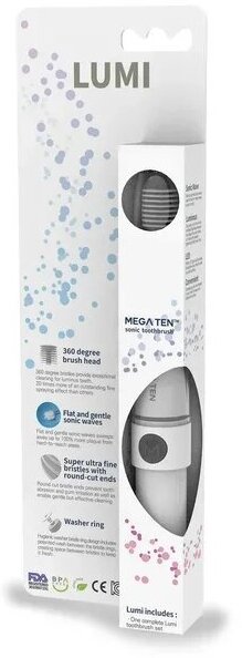 Электрическая зубная щетка Mega Ten Lumi White - фото №18