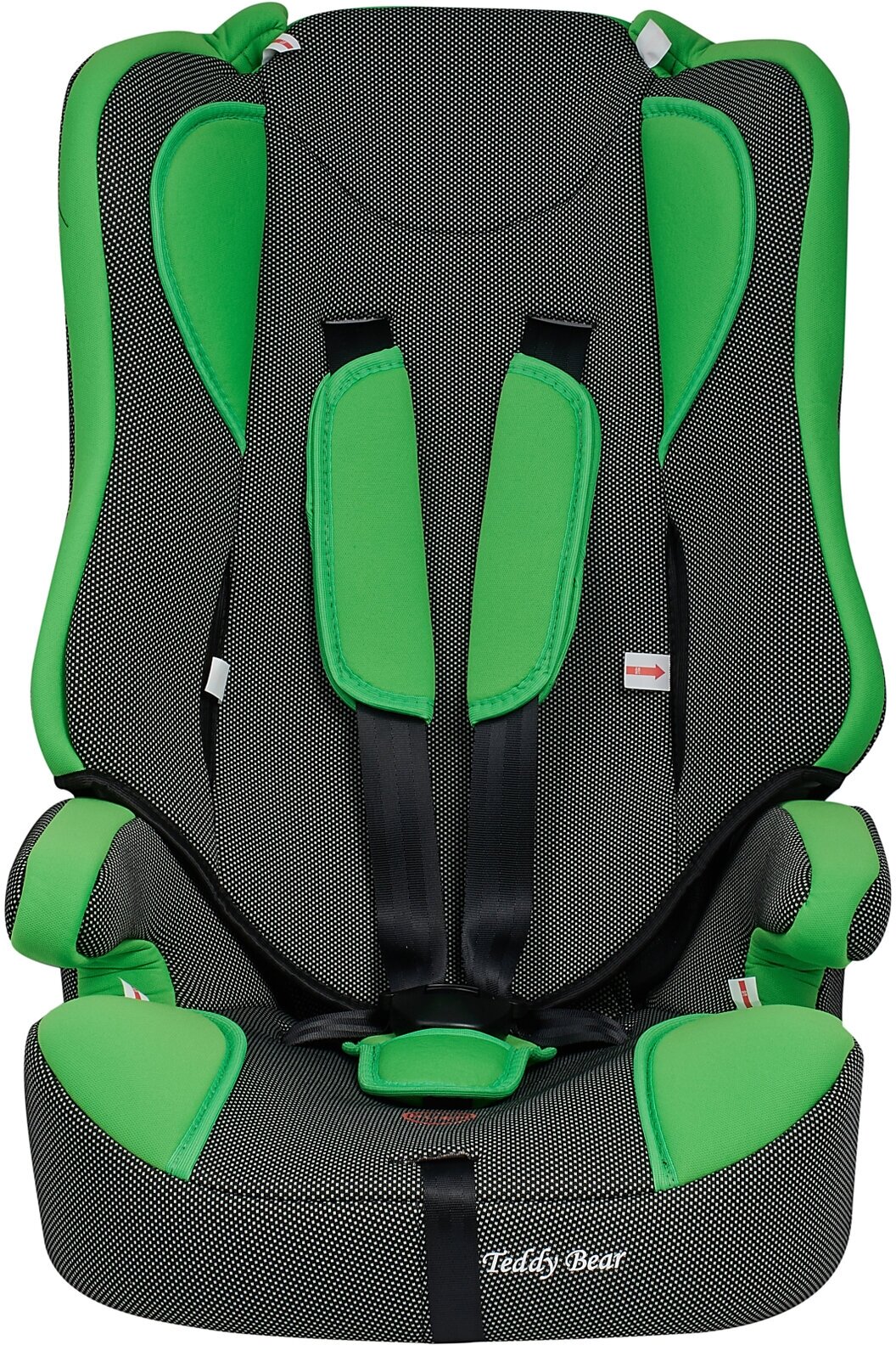 Автокресло группа 1/2/3 9-36 кг Teddy Bear без вкладыша 513 RF GREEN+BLACK DOT