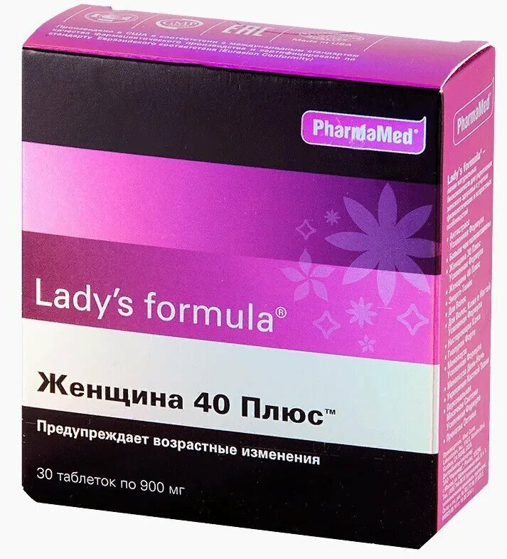 Lady's formula Женщина 40 Плюс таб., 90 мл, 150 г, 30 шт. - фотография № 13