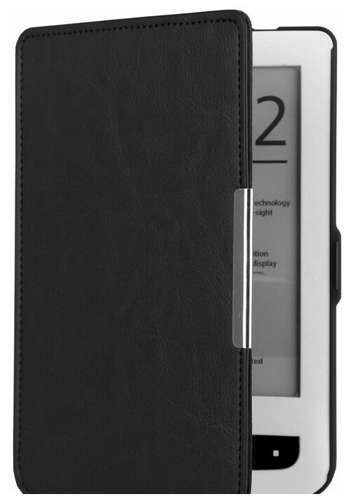 Чехол-обложка футляр MyPads для PocketBook 650 Limited Edition / PocketBook 650 Ultra из качественной эко-кожи тонкий с магнитной застежкой черный