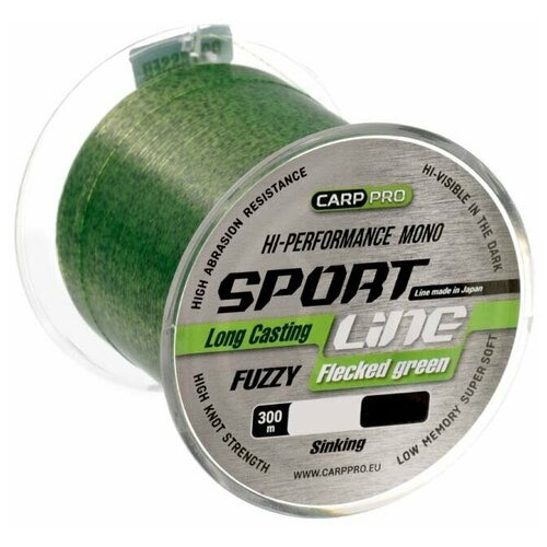 фото Леска carp pro sport line flecked green 300м 0.335мм