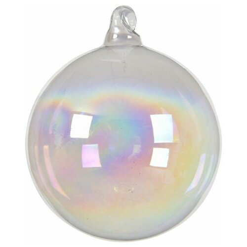 фото Набор ёлочных шаров мыльные пузыри, стекло, 8 см (упаковка 3 шт, kaemingk 060862