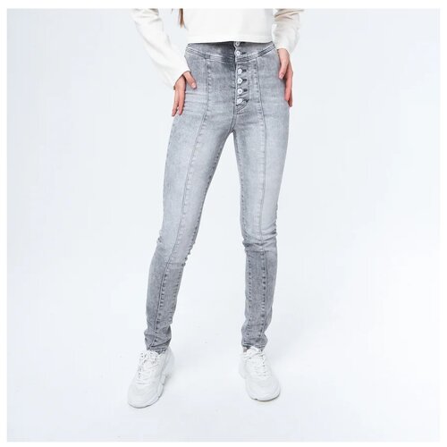 Джинсы с простроченной стрелкой GUESS JEANS W1BA12_RKIS Серый 29