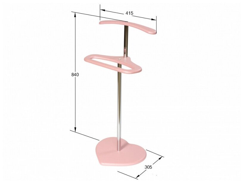 Вешалка напольная GARRET детская Пинки розовый (KH-0003R) - фотография № 7