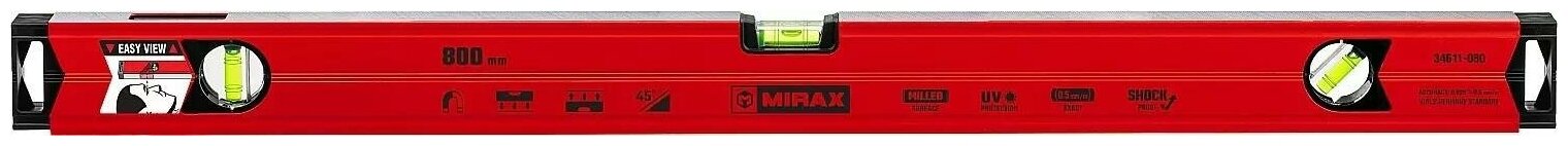 Уровень строительный магнитный MIRAX 800 мм. - фотография № 7