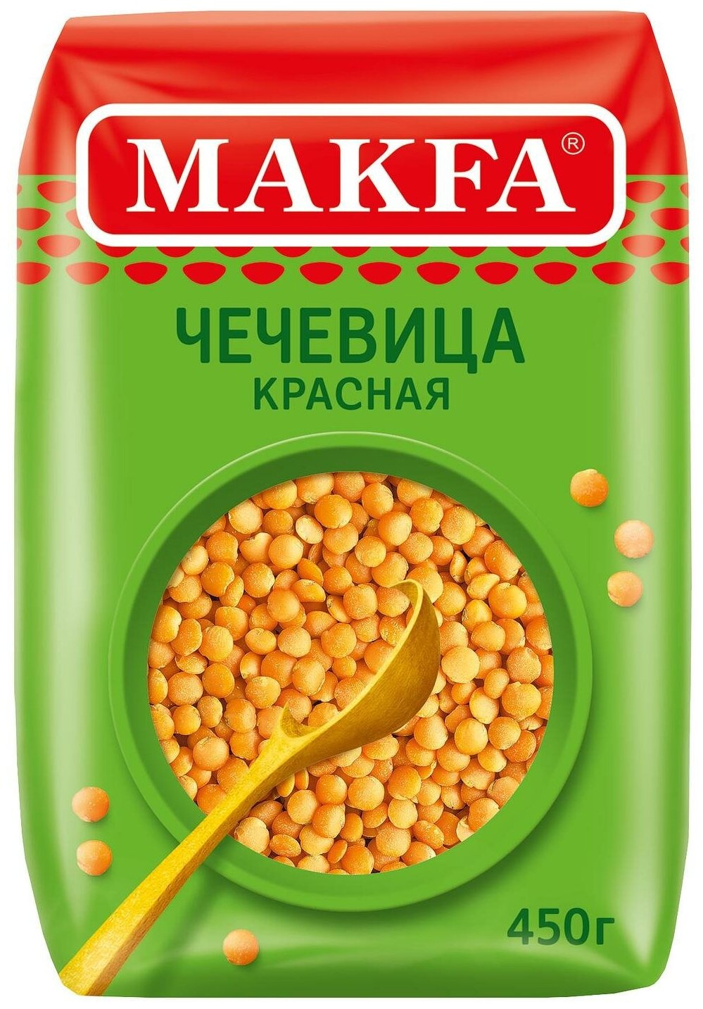 Чечевица Макфа красная 450г