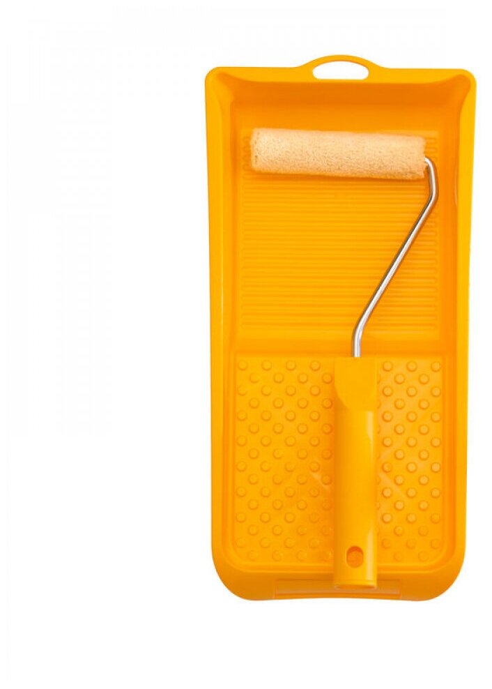COLOR EXPERT 86611102 набор мини валик с ручкой+ванночка для всех видов лаков, филт ворс 5мм (100мм)
