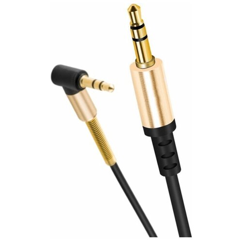 Кабель Hoco UPA02 Aux Spring Audio Cable With Mic (Черный) кабель aux hoco upa02 aux 3 5 3 5 200 см чёрный