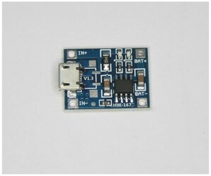 Плата для зарядки TP4056 Micro USB 5V 1A, для модуля зарядного устройства li-ion аккумуляторов.