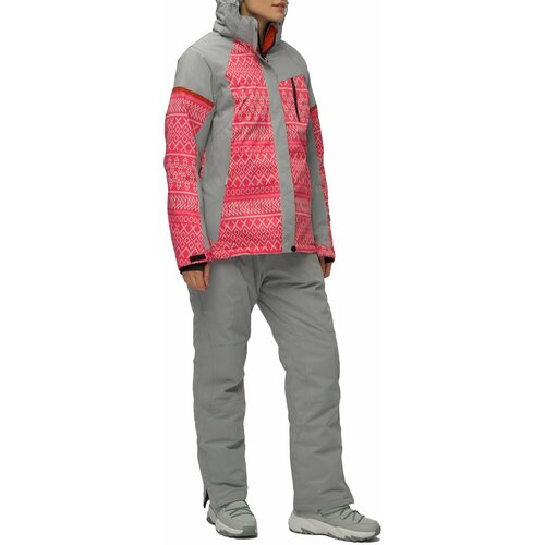 Комплект с брюками  для сноубординга, зимний, силуэт полуприлегающий, утепленный, водонепроницаемый, размер 58, розовый