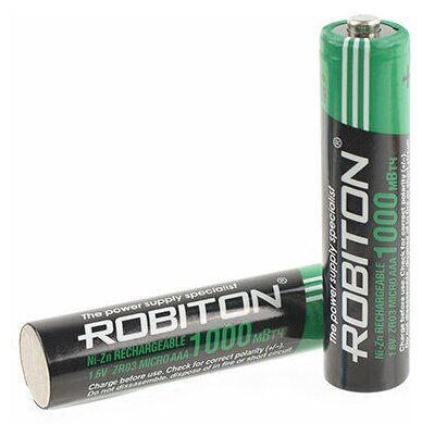 Аккумулятор Robiton LR03 AAA (1000 mWh) 550 mAh Ni-Zn 1,6V (уп 2 шт)