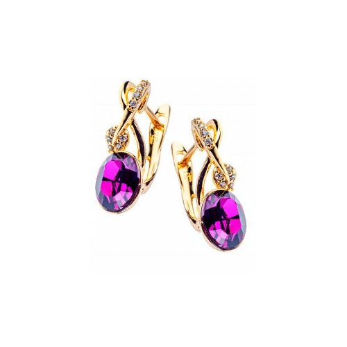 Серьги XUPING JEWELRY, кристаллы Swarovski, кристалл, коралловый серьги xuping jewelry кристаллы swarovski кристалл розовый