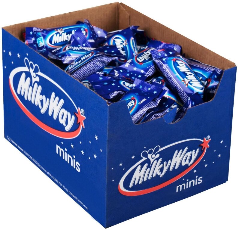 Шоколадный батончик Milky Way, мини, 1 кг