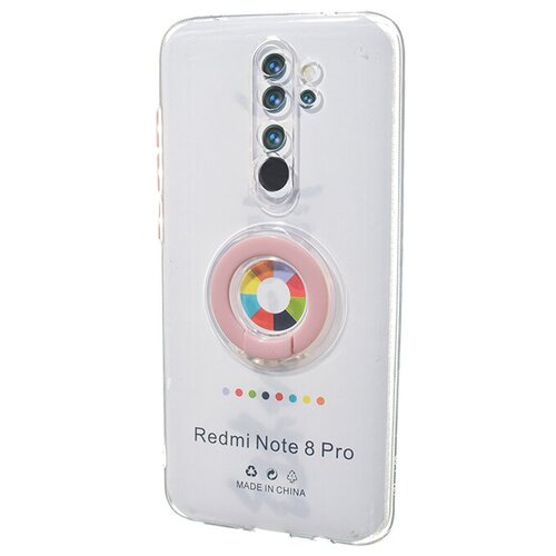 фото Чехол-накладка для xiaomi redmi note 8 pro new ring tpu розовый nl