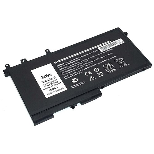 Аккумуляторная батарея для ноутбука Dell E5580 (3DDDG) 11,4V 3000mAh OEM