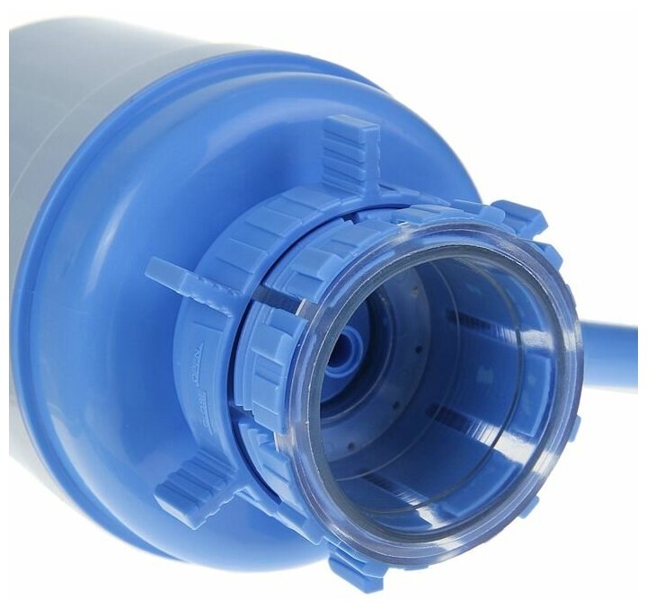 Помпа для воды LESOTO Standart, механическая, под бутыль от 11 до 19 л, голубая (1 шт.) - фотография № 2