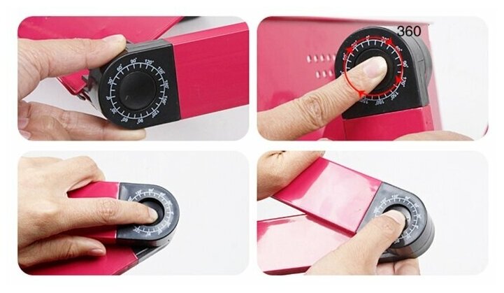 Стол-трансформер для ноутбука с регулировкой ножек, охлаждением и подставкой для мышки, розовый