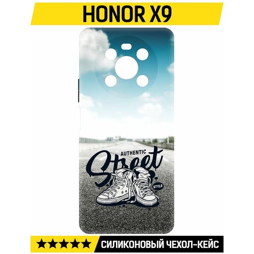 Чехол-накладка Krutoff Soft Case Кроссовки мужские Уличный стиль для Honor X9 черный чехол накладка krutoff soft case кроссовки мужские уличный стиль для honor x9 черный