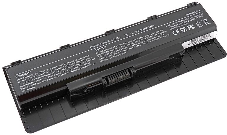 Аккумулятор OEM (совместимый с A32-N56 A33-N56) для ноутбука Asus N46 10.8V 5200mAh черный