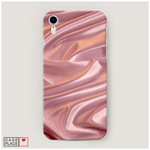 фото Чехол пластиковый iphone xr (10r) текстура розовый шелк case place