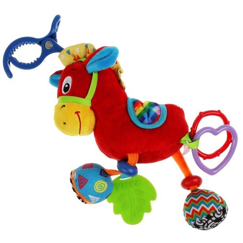 фото Текстильная подвеска умка лошадка, с вибрацией, на блистере (rv-h4)