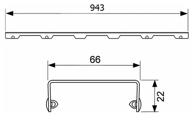 Решетка Tece TECEdrainline Lines 100 см матовая - фото №4
