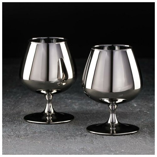 фото Набор бокалов для коньяка «сияющий графит», 400 мл, 2 шт mikimarket