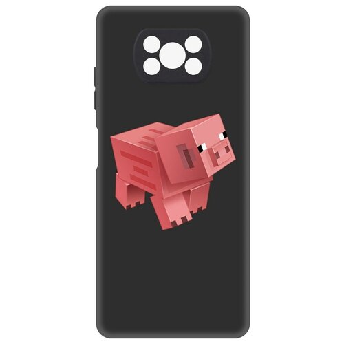 Чехол-накладка Krutoff Soft Case Minecraft-Свинка для Xiaomi Poco X3 Pro черный чехол накладка krutoff soft case minecraft свинка для xiaomi poco c51 черный