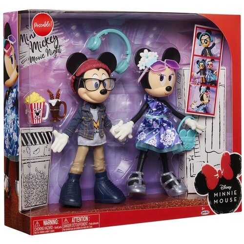 фото Набор кукол минни маус и микки маус night fashion jakks pacific