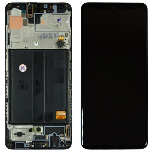 Дисплей для телефона Samsung A515F (A51) модуль Черный