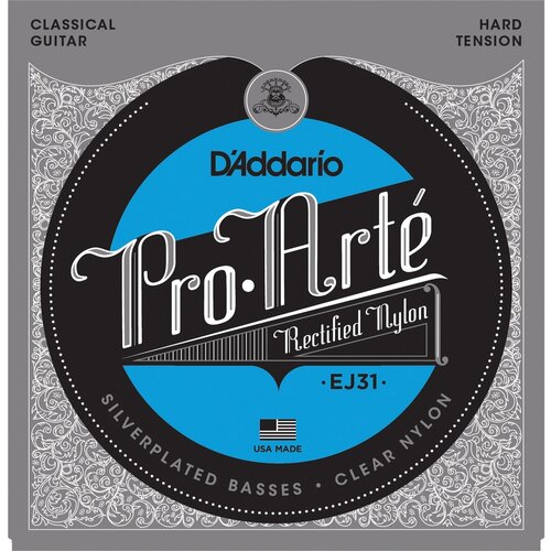 D'Addario EJ31 струны для классической гитары, серебро (Silver), Hard Tension