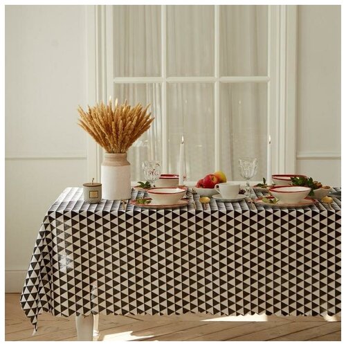 Скатерть 145x145 см Квадратная Геометрия Рогожка 1032₽