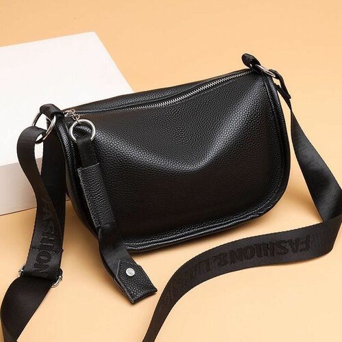 фото Сумка кросс-боди , фактура гладкая, черный franco li