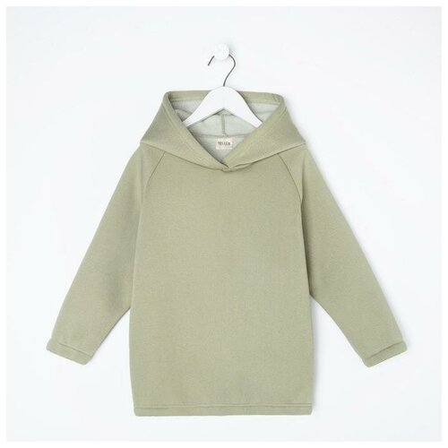 фото Худи детское minaku: basic line kids цвет оливковый, рост 158
