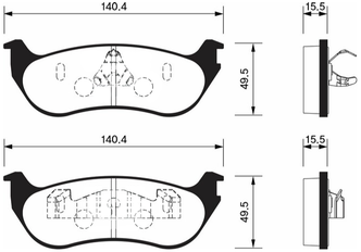 Дисковые тормозные колодки задние SANGSIN BRAKE SP1445 для Ford Explorer (4 шт.)