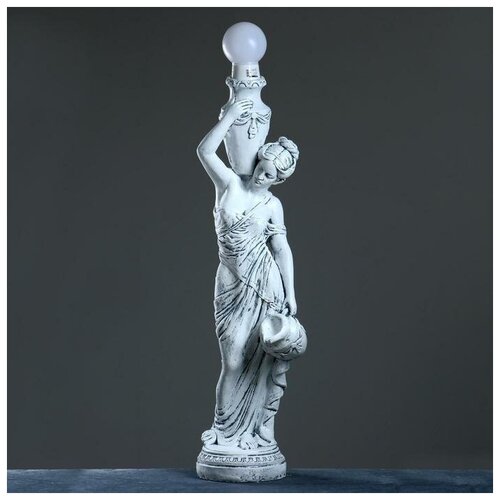 фото Лампа интерьерная "девушка с кувшином" серый камень 145см хорошие сувениры 3899539 . yandex market