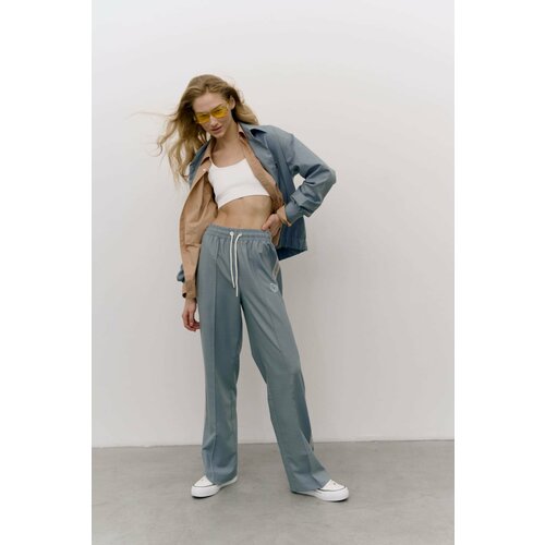 фото Брюки палаццо history one, размер l, голубой