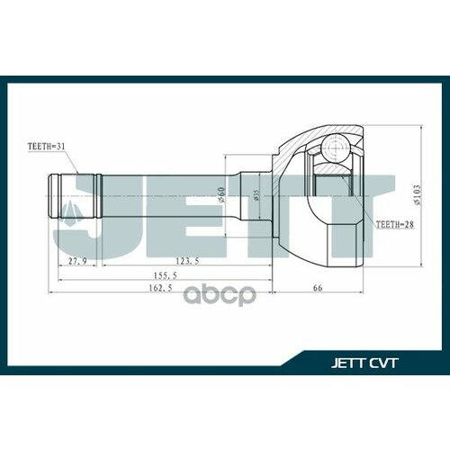 Шрус Внешний Jett V41-1053 JETT арт. V41-1053