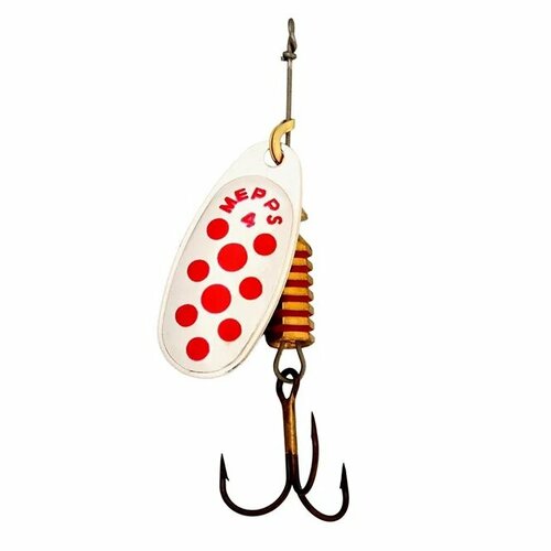 Блесна вращающаяся Mepps COMET PTS, 4, SILVER/Red dots, комплект из 1 штука