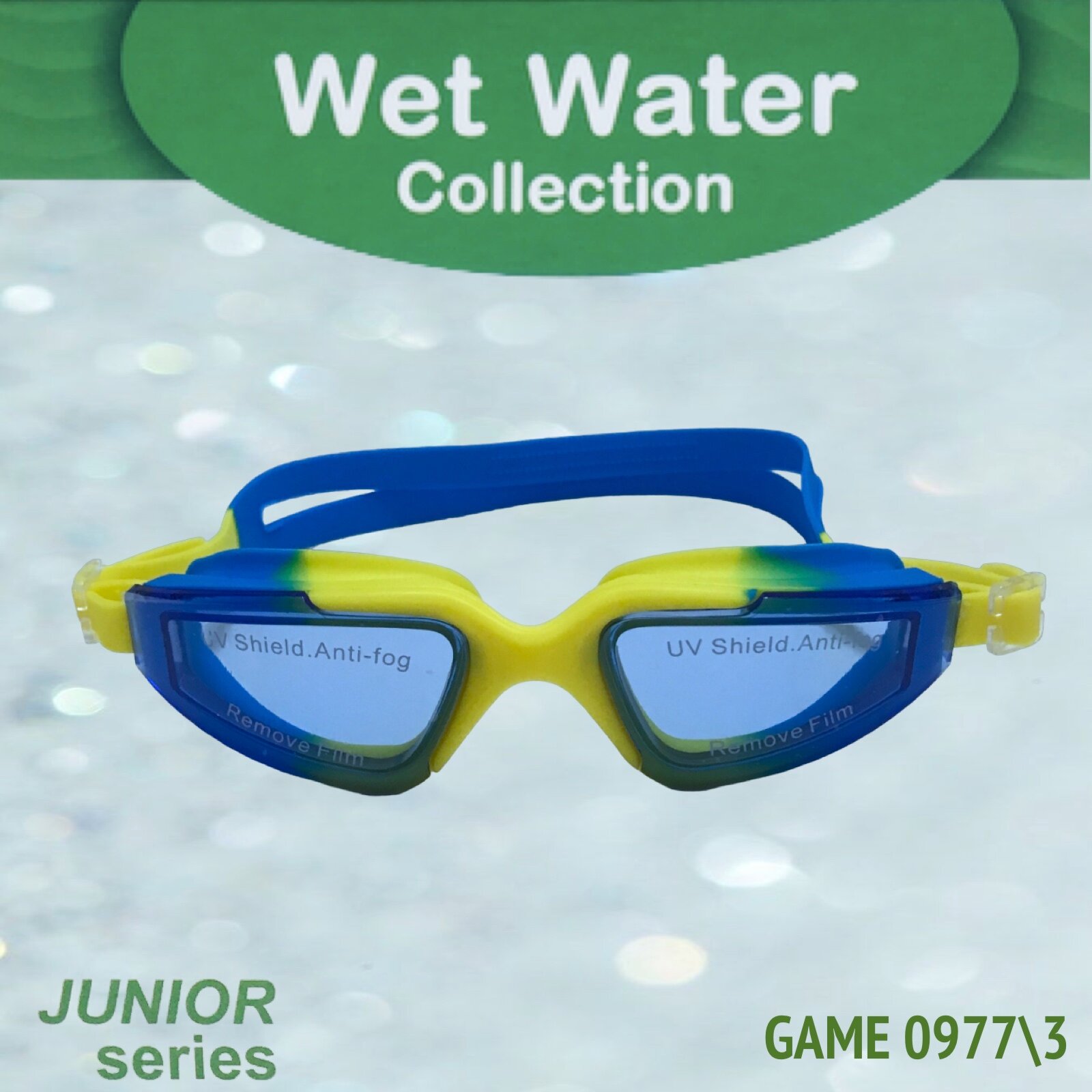 Юниорские очки для плавания Wet Water GAME сине-желтые