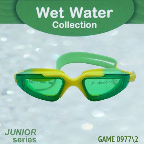 фото Юниорские очки для плавания wet water game желто-зеленые