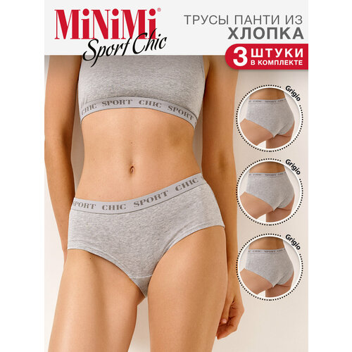 фото Трусы minimi, 3 шт., размер 46(m), серый