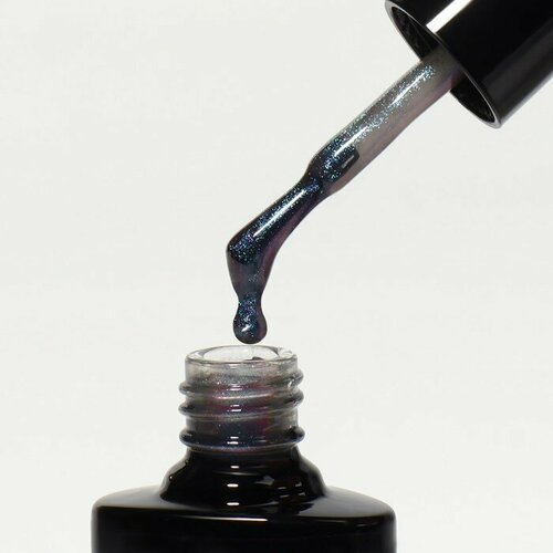 Гель-лак для ногтей, «CAT`S EYE», 3-х фазный, 8мл, LED/UV, цвет хамелеон/серый/фиолетовый (01)