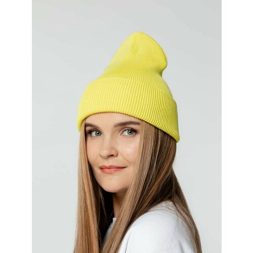 фото Шапка бини teplo, размер onesize, желтый