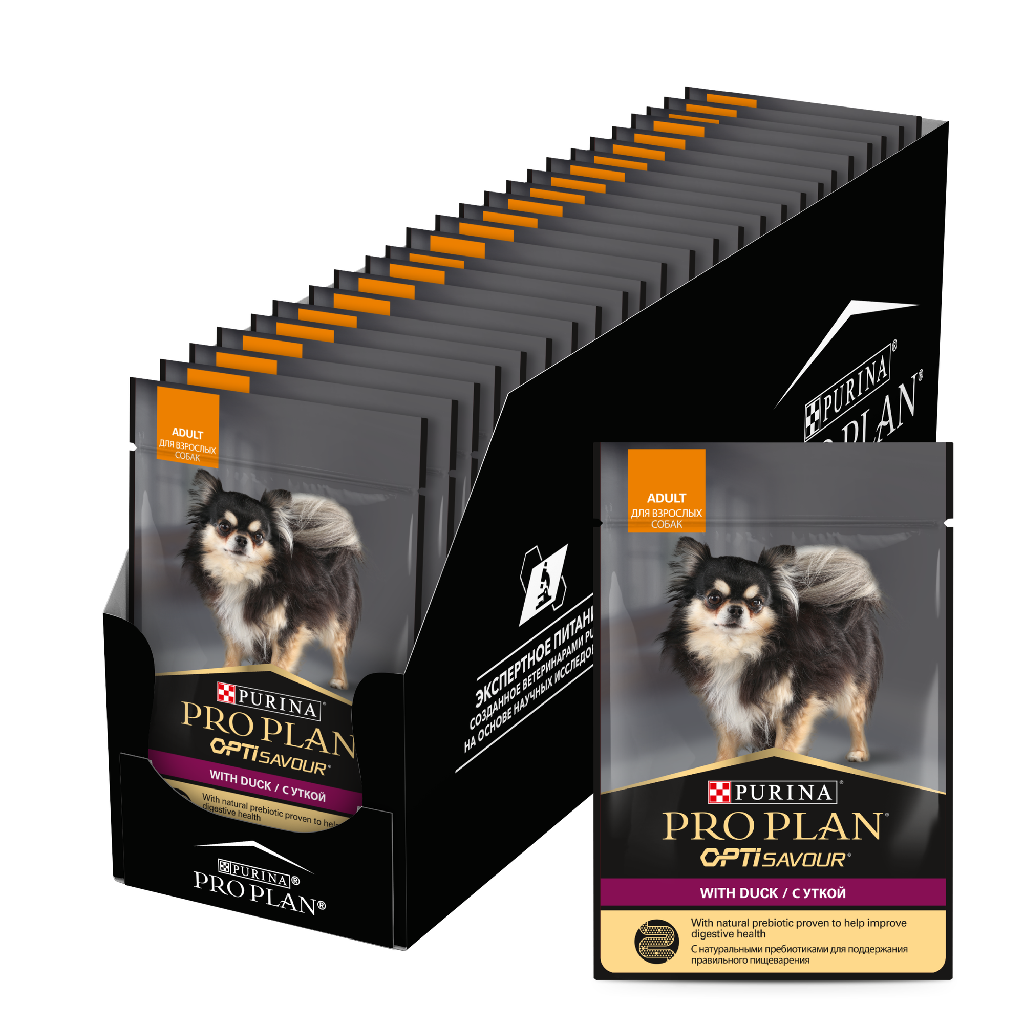 Влажный корм Pro Plan для взрослых собак мелких и карликовых пород, с уткой в соусе 85 г х 26 шт.
