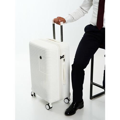 Чемодан Leegi 31593, ABS-пластик, 140 л, размер L+, белый