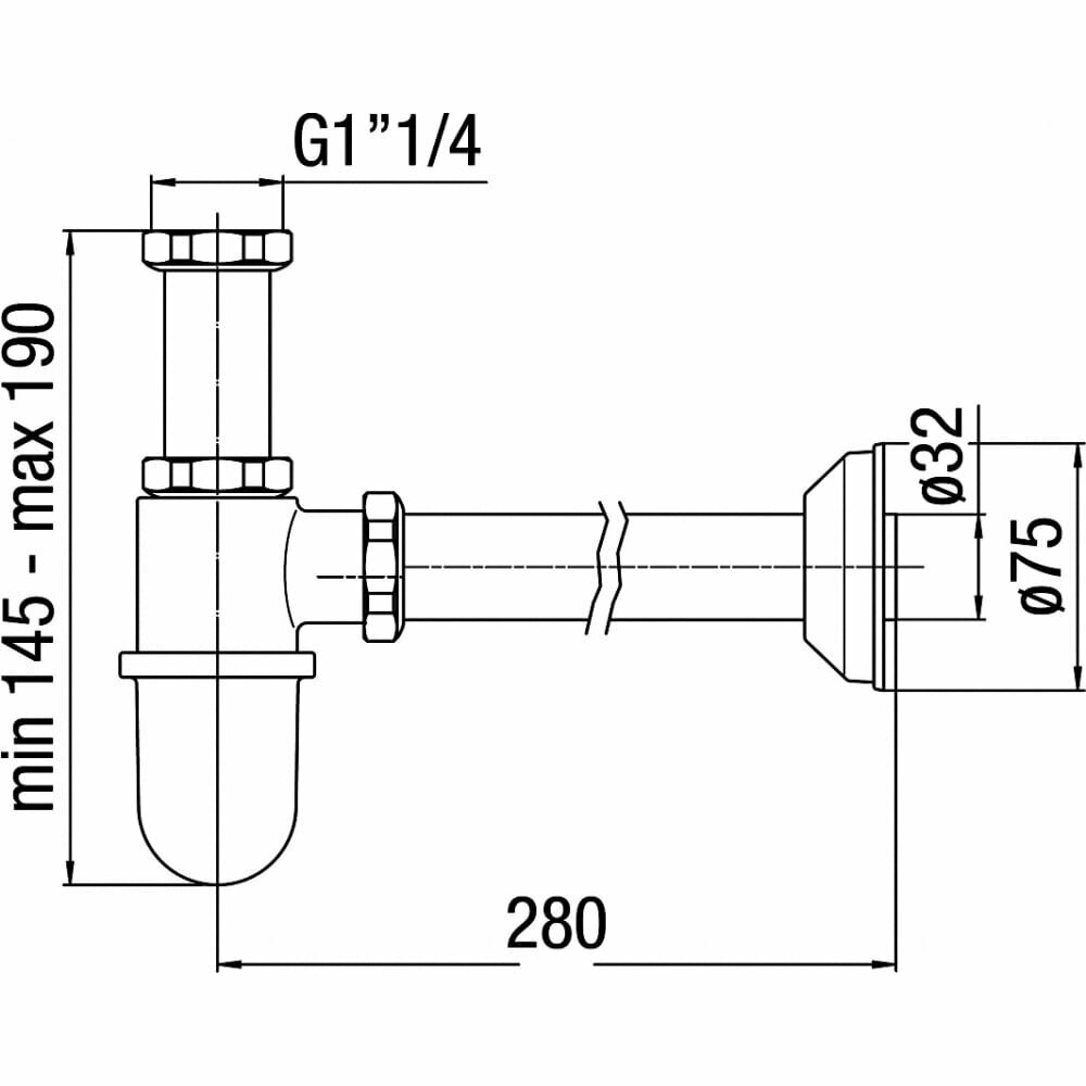 Сифон Nobili AV00103/2CR