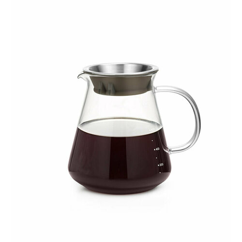 Кофейник SAMADOYO Glass Coffee Ware 800 мл боросиликатное стекло металл прозрачный-хромированный F005 5066₽